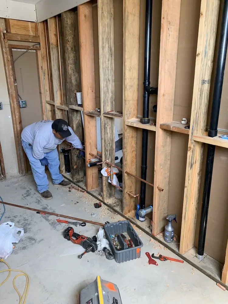 Commercial rough-in plumbing for Gas Line Repair in Linganore